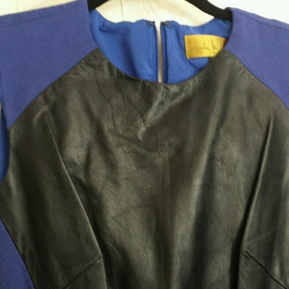 Nicole Miller Blue Sapphire Tina Ponte & Leather - Picture 3 of 5